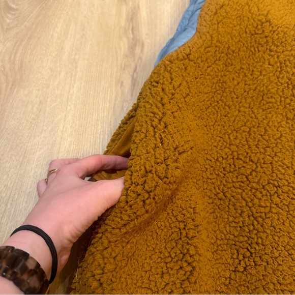 Free People Movement FP Sz S Venture On Reversible Puffer Vest Brown Blue Combo - Picture 3 of 14